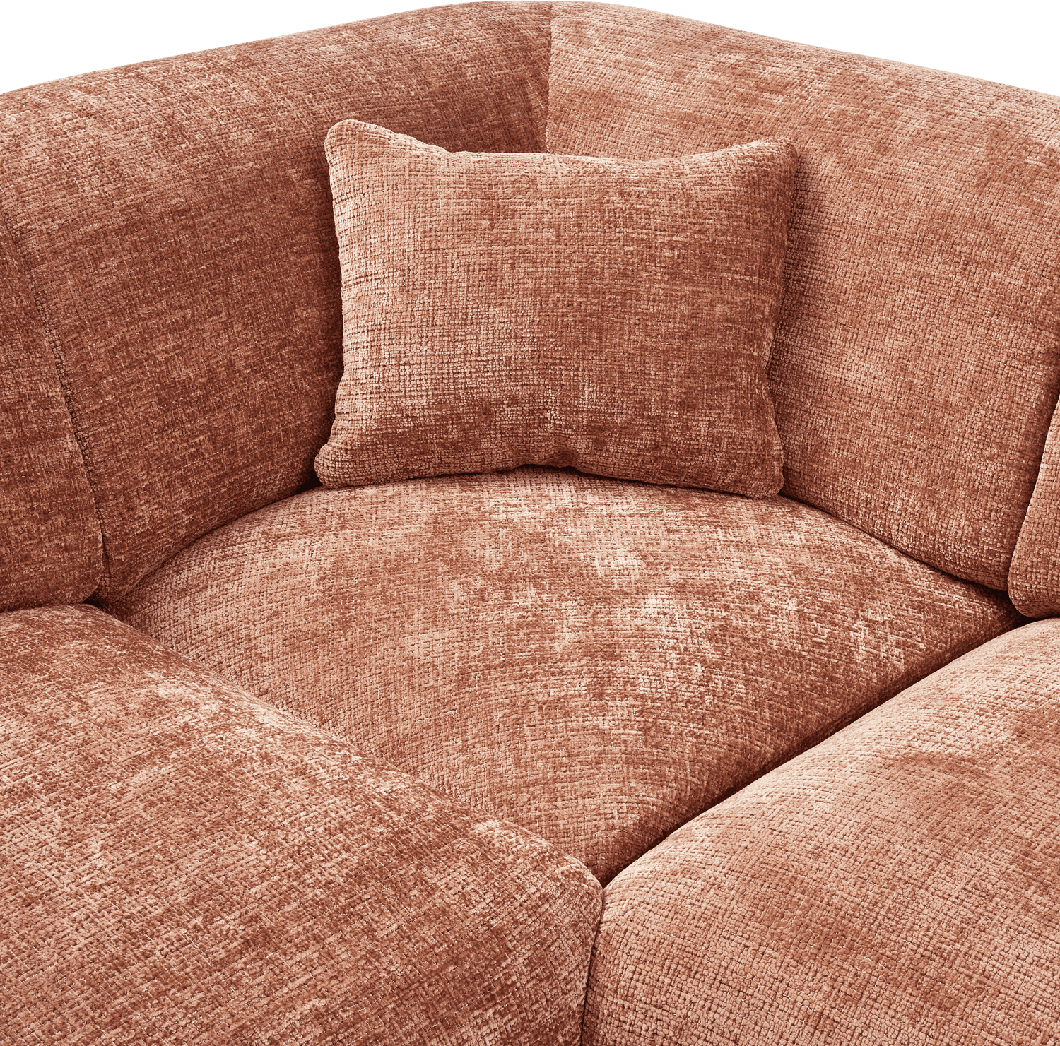 WOOOD Cloud hoekbank links chenille terra Cognac|Oranje|Bruin Hoekbank