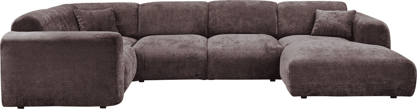 WOOOD Cloud hoekbank links chenille warmbruin Warm bruin Hoekbank