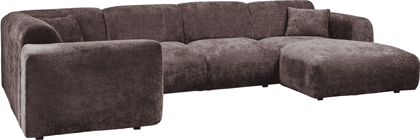 WOOOD Cloud hoekbank links chenille warmbruin Warm bruin Hoekbank