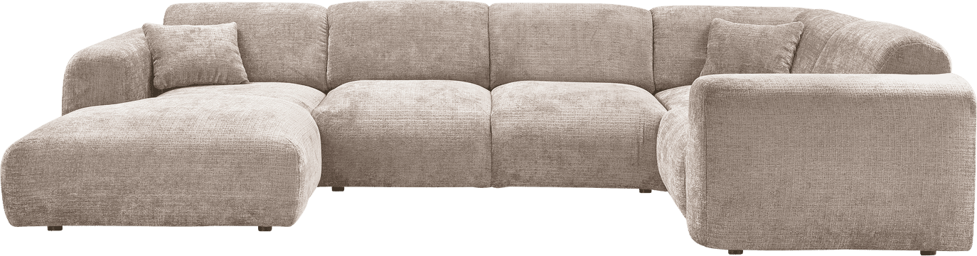 WOOOD Cloud hoekbank rechts chenille naturel Naturel Hoekbank