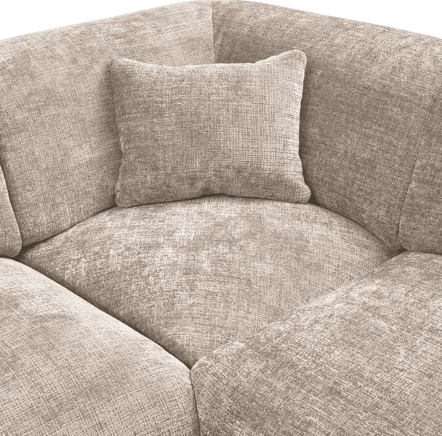 WOOOD Cloud hoekbank rechts chenille naturel Naturel Hoekbank