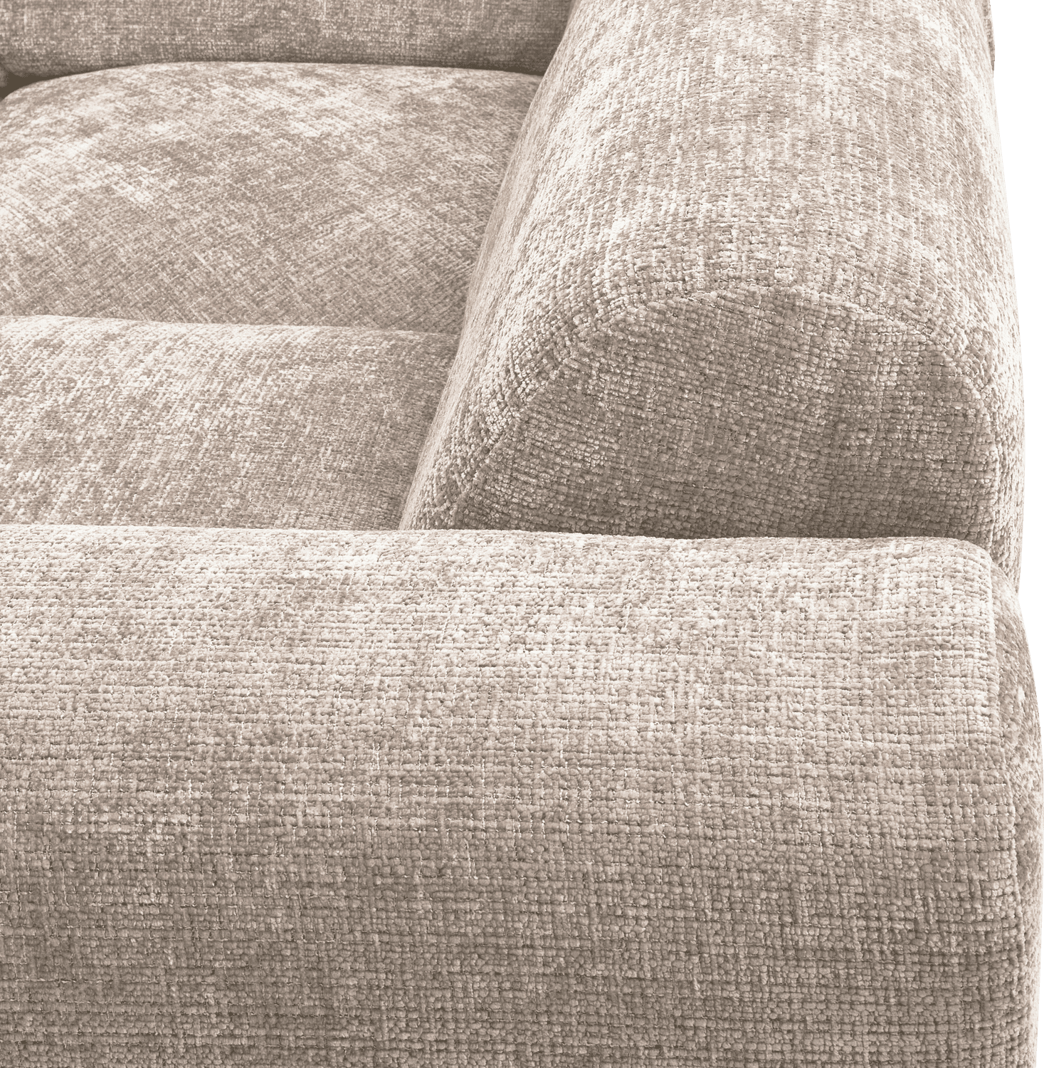 WOOOD Cloud hoekbank rechts chenille naturel Naturel Hoekbank