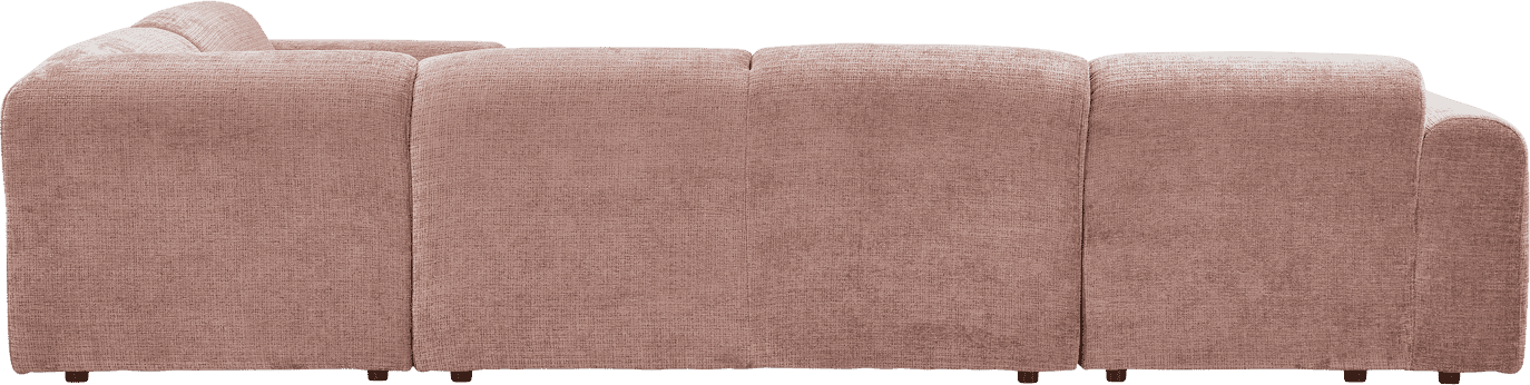 WOOOD Cloud hoekbank rechts chenille taupe/roze Taupe Hoekbank