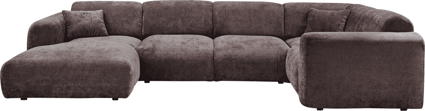 WOOOD Cloud hoekbank rechts chenille warmbruin Warm bruin Hoekbank