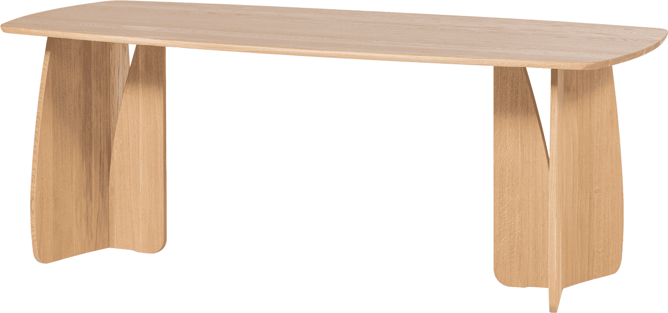WOOOD Veere eettafel 200x100cm naturel Naturel