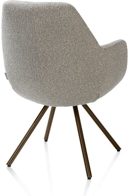 Xooon Mavis armstoel - draaibaar - steelbrown - pocketvering - stof cloudy - olijf Groen Armstoel