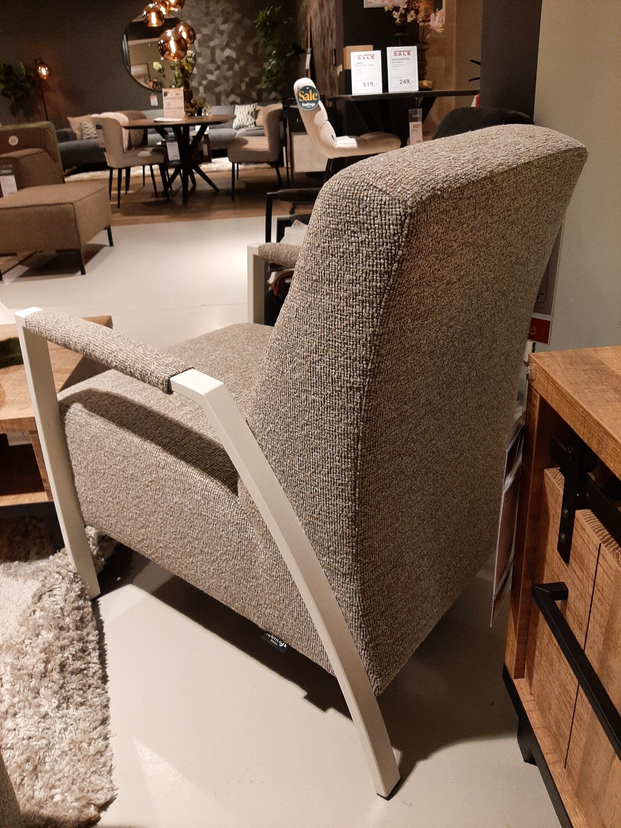 Zanzibar fauteuil wit **SHOWROOMMODEL** - Afbeelding 3