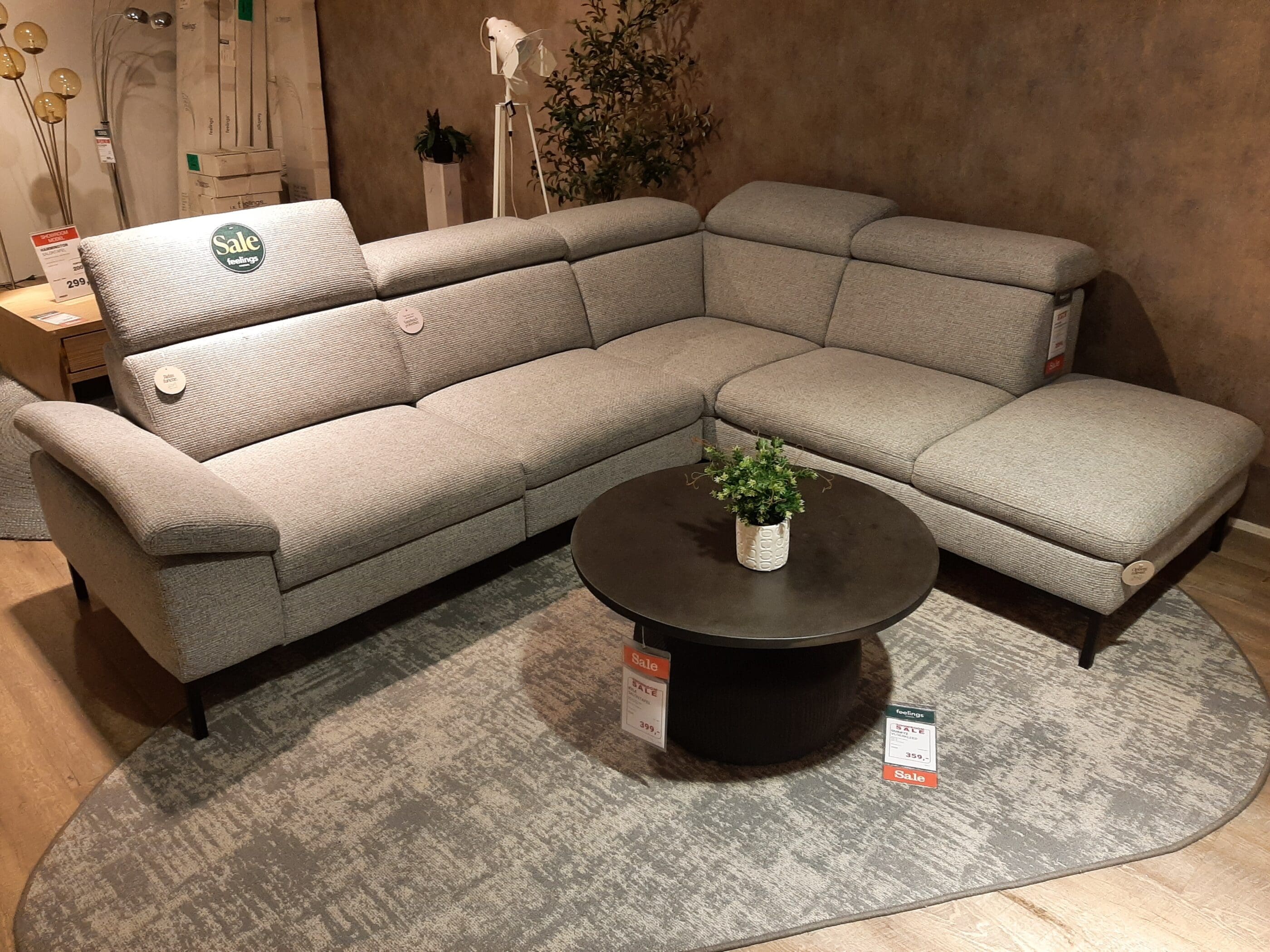 Avalon hoekbank + relaxfunctie **SHOWROOMMODEL** - Afbeelding 2