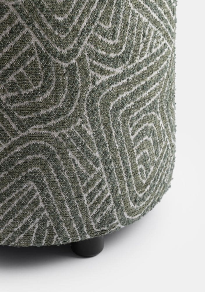 COCO maison Beautiq - sola poef - rond 42cm - olijf Groen Poef