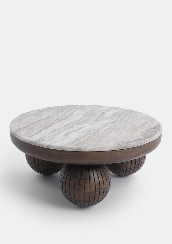 COCO maison Jura salontafel 80x80x34cm Bruin Salontafel