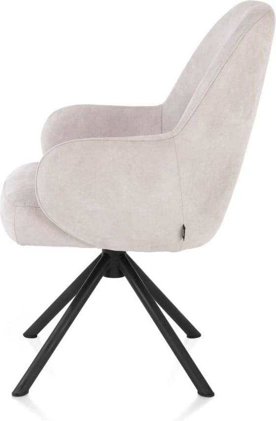 Henders & Hazel Armstoel melle cala/turns/rob - kiezel Grijs|Wit Armstoel