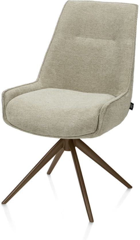 Henders & Hazel Theo eetkamerstoel stof vada 360 graden draaibaar frame steelb pocket - salie groen Eetkamerstoel