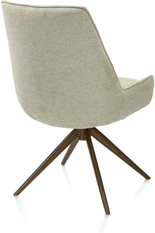 Henders & Hazel Theo eetkamerstoel stof vada 360 graden draaibaar frame steelb pocket - salie groen Eetkamerstoel