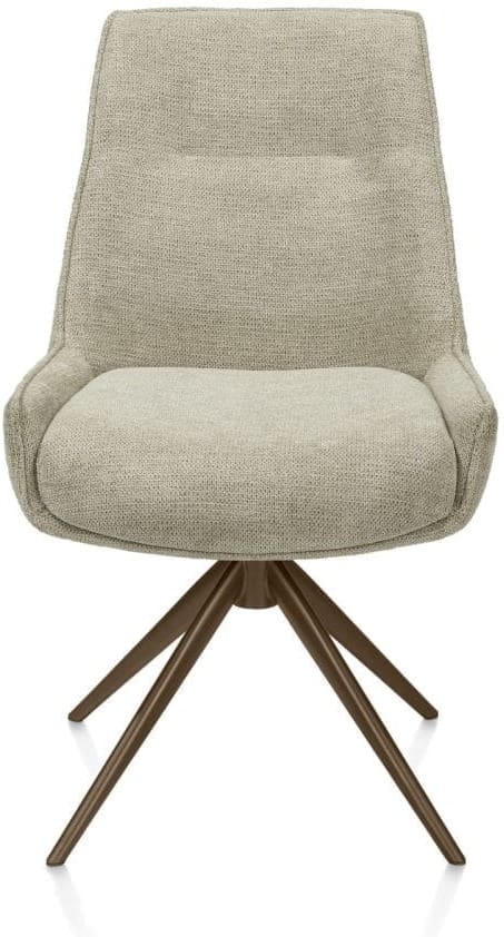 Henders & Hazel Theo eetkamerstoel stof vada 360 graden draaibaar frame steelb pocket - salie groen Eetkamerstoel