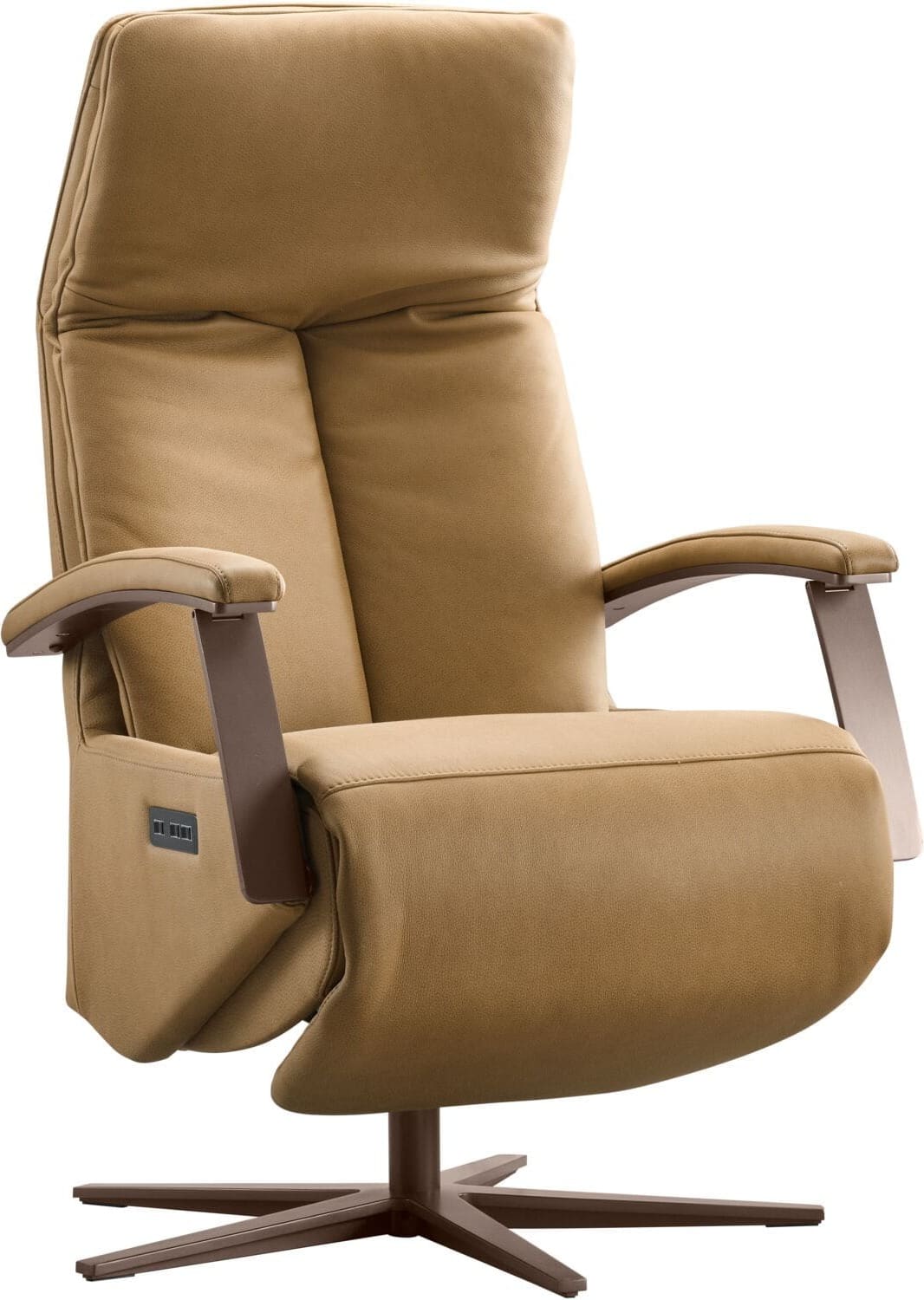 INHOUSE Relaxfauteuil Pantoli L leer cognac Cognac Fauteuil