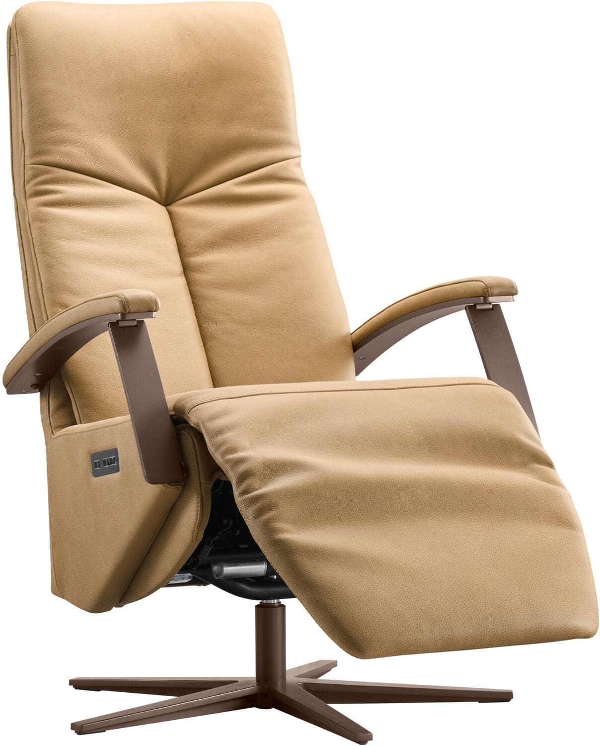 INHOUSE Relaxfauteuil Pantoli L leer cognac Cognac Fauteuil