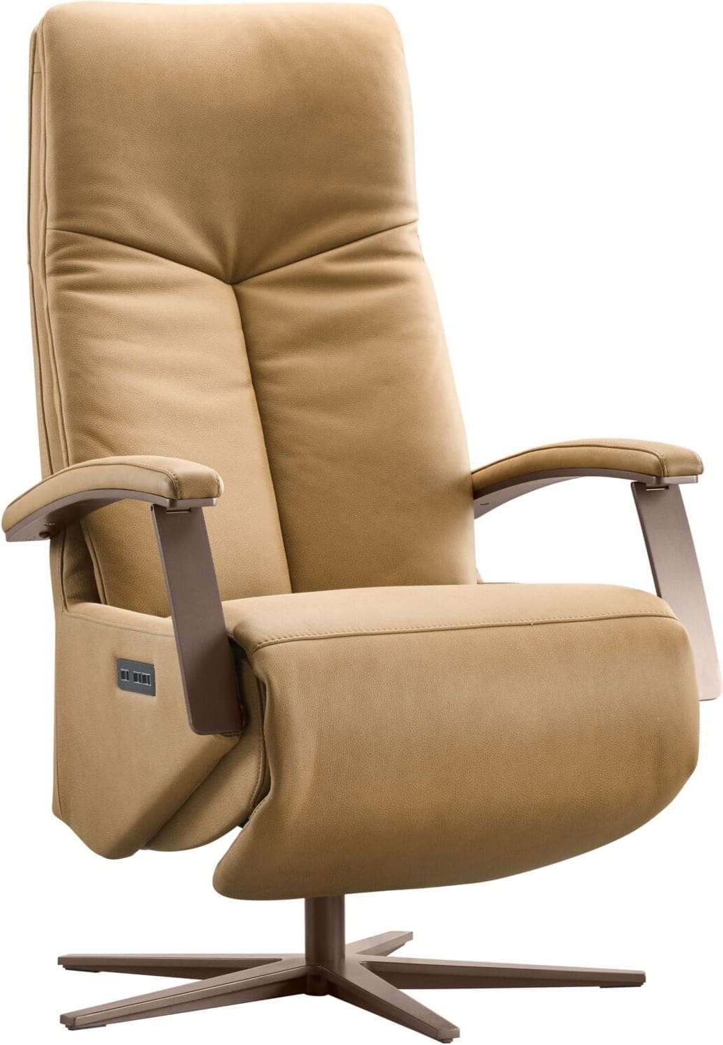 INHOUSE Relaxfauteuil Pantoli L leer cognac Cognac Fauteuil
