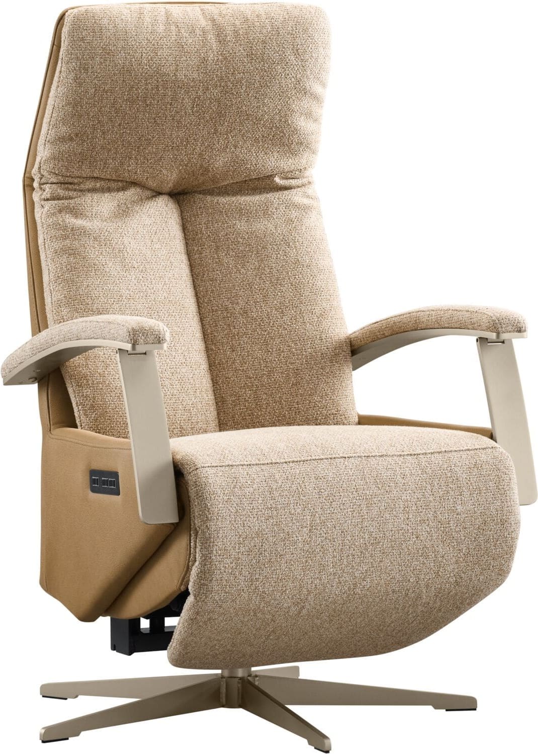 INHOUSE Relaxfauteuil Pantoli met sta-op M beige oker Geel Fauteuil