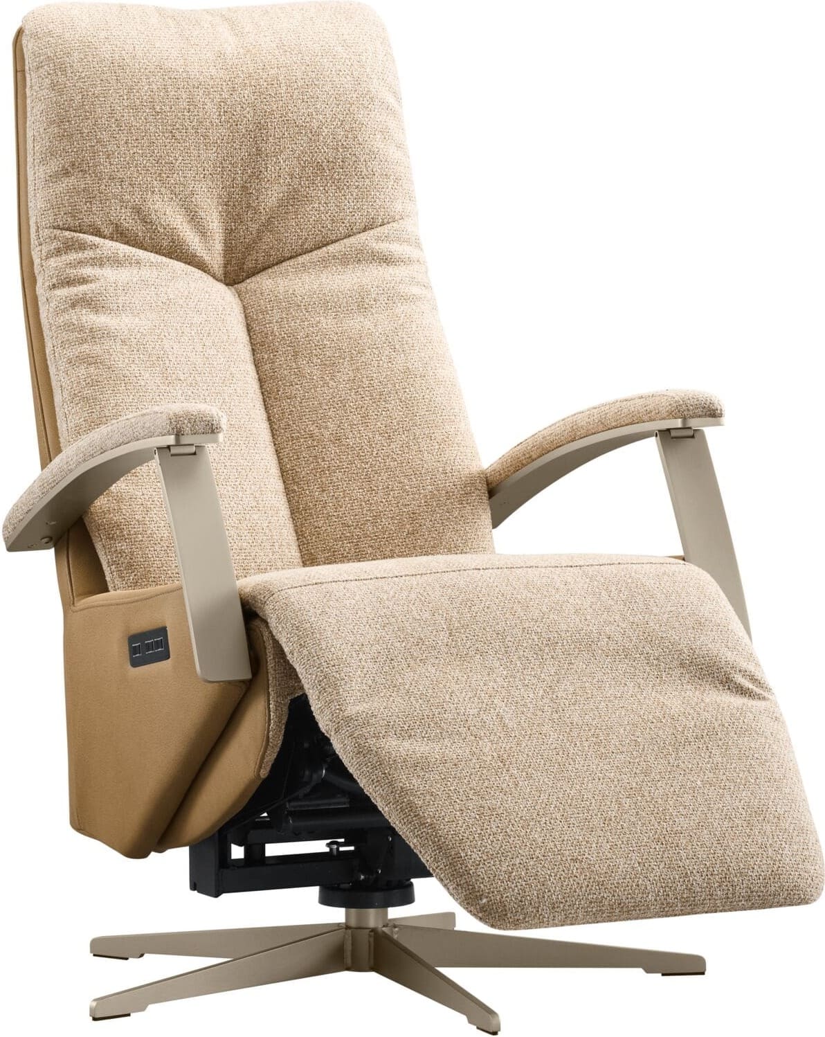 INHOUSE Relaxfauteuil Pantoli met sta-op M beige oker Geel Fauteuil