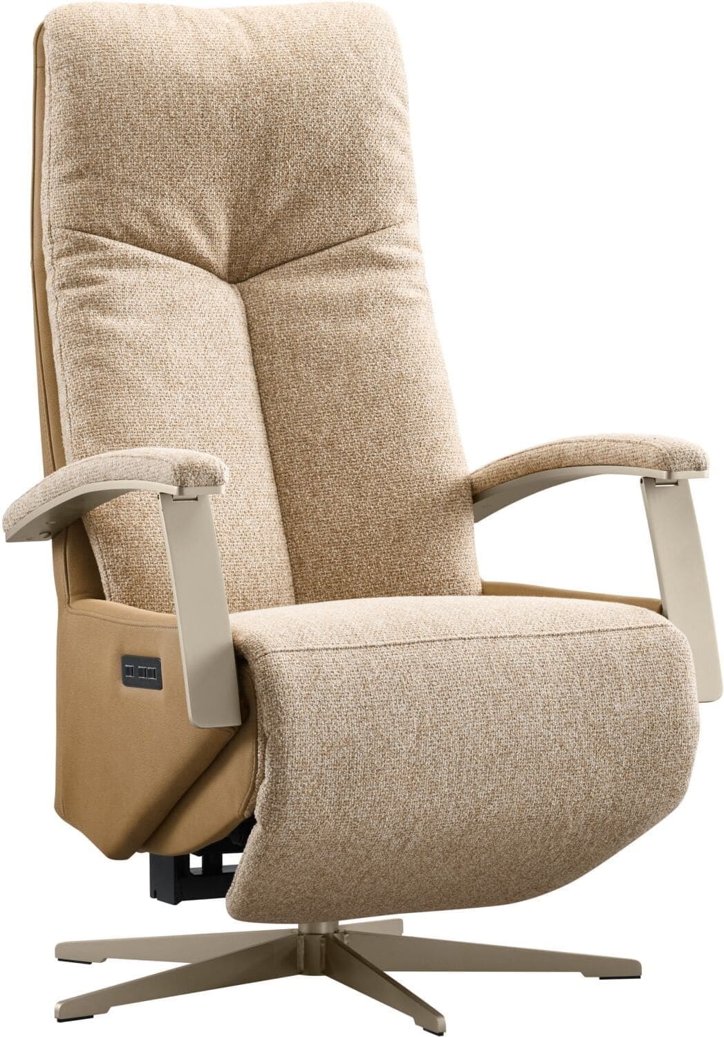 INHOUSE Relaxfauteuil Pantoli met sta-op M beige oker Geel Fauteuil