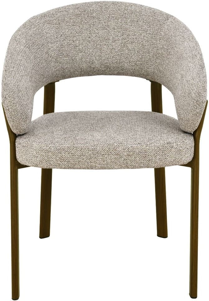 Livingfurn Eetkamerstoel Zhora Hush Walnut Grijs|Antraciet Eetkamerstoel