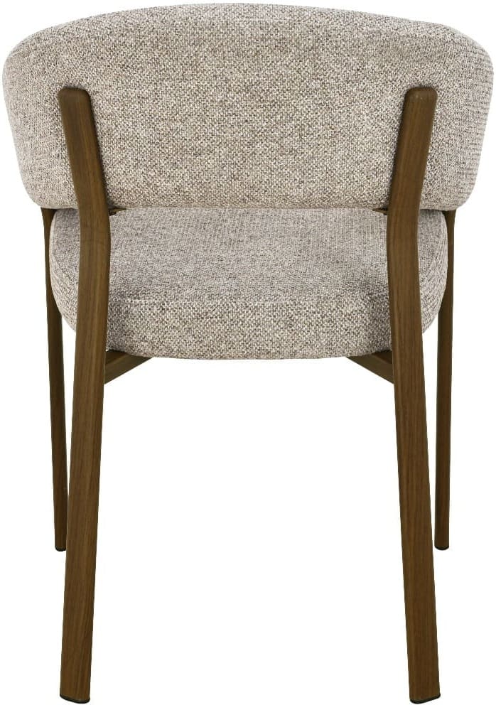 Livingfurn Eetkamerstoel Zhora Hush Walnut Grijs|Antraciet Eetkamerstoel
