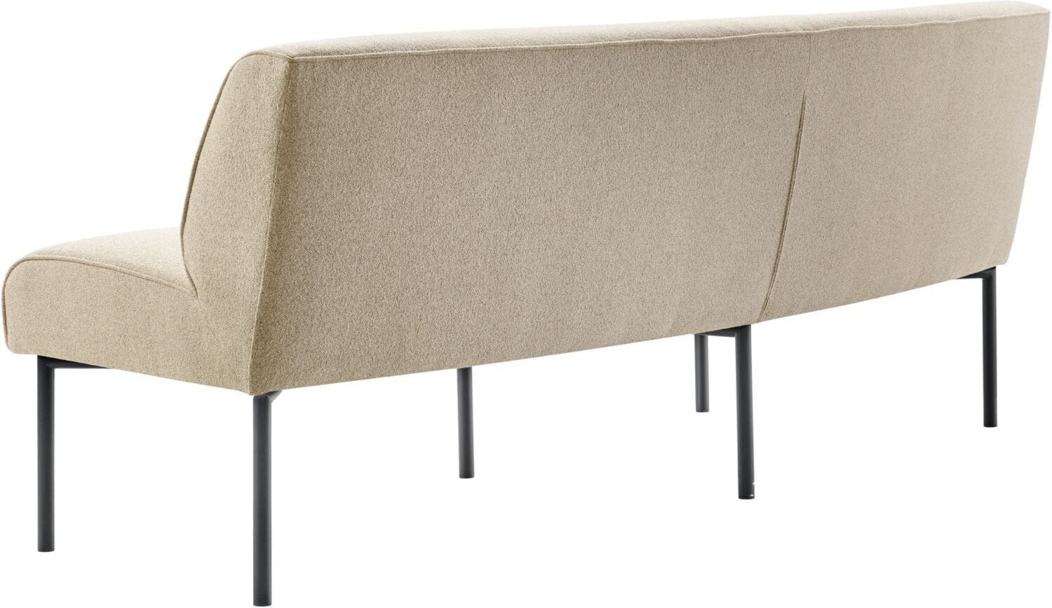 Profijt Meubel Eetkamerbank Cintra 210 cm ovaal bouclé beige Beige|Wit Eetkamerbank