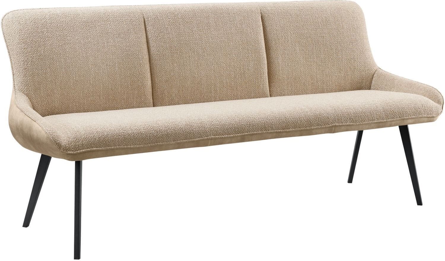 Pronto Wonen Eetkamerbank Ceno velvet lichtbruin Bruin Eetbank