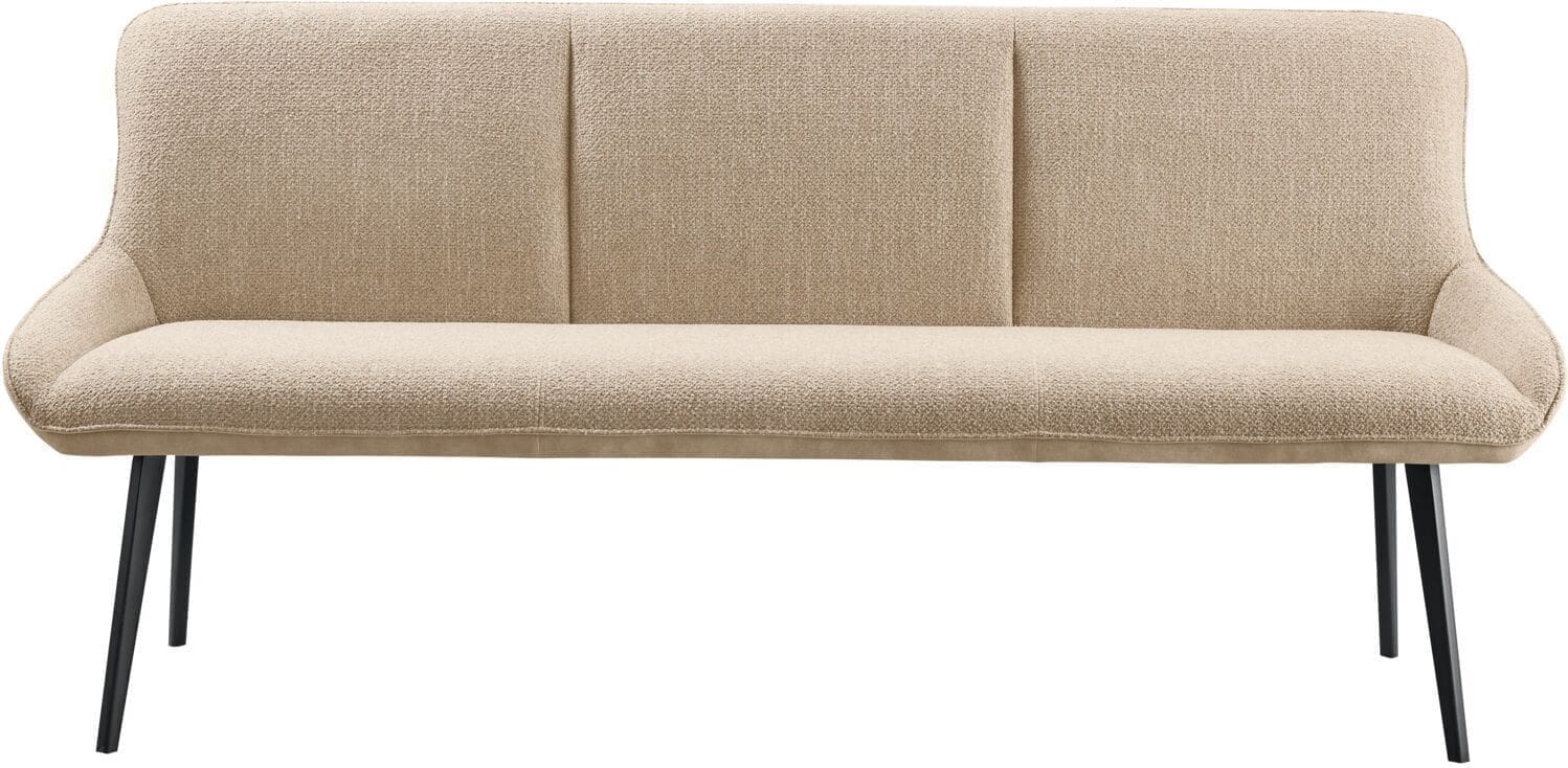 Pronto Wonen Eetkamerbank Ceno velvet lichtbruin Bruin Eetbank