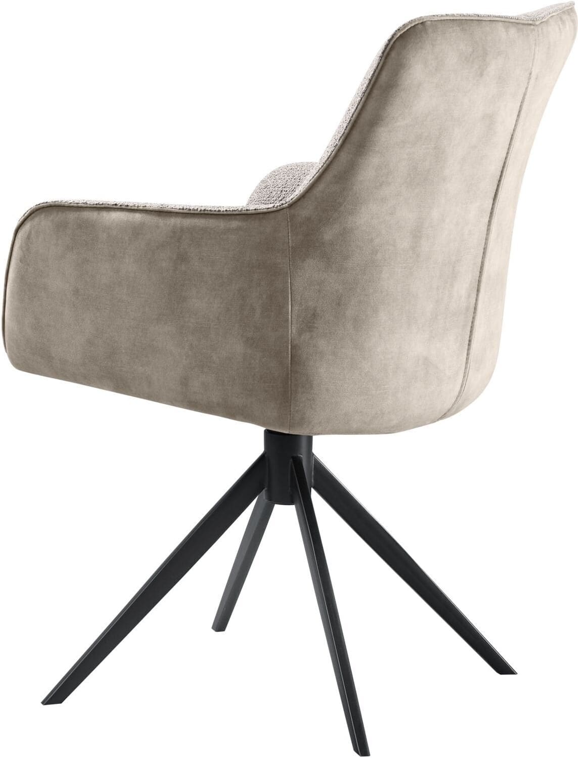 Pronto Wonen Eetkamerstoel Ceno draaibaar velvet bruin grijs Grijs Eetkamerstoel