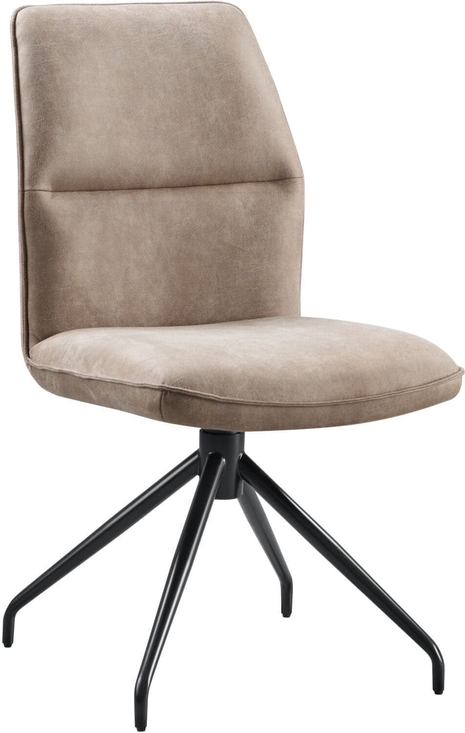Pronto Wonen Eetkamerstoel Gavio draaibaar microleder taupe Taupe Eetkamerstoel