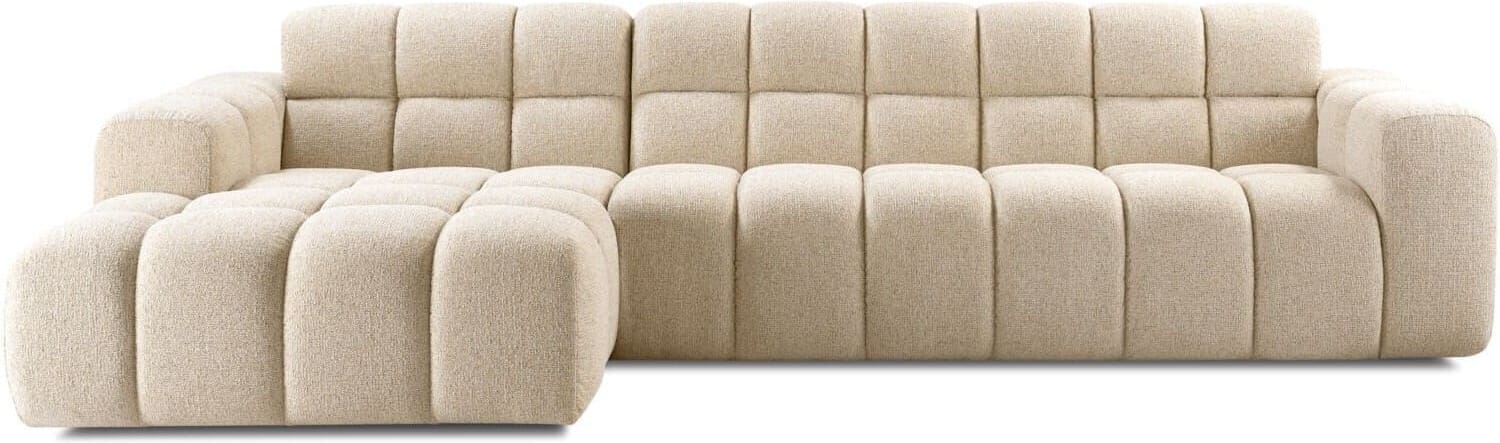 Pronto Wonen Hoekbank links Tirato beige premium comfort Beige|Wit Bank
