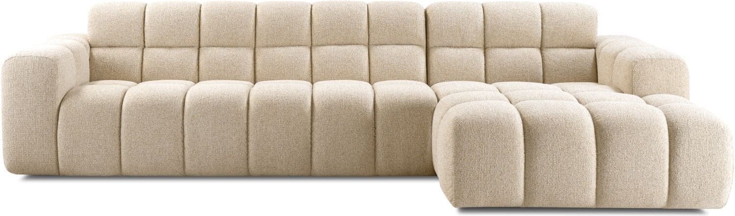 Pronto Wonen Hoekbank rechts Tirato beige premium comfort Beige|Wit Bank