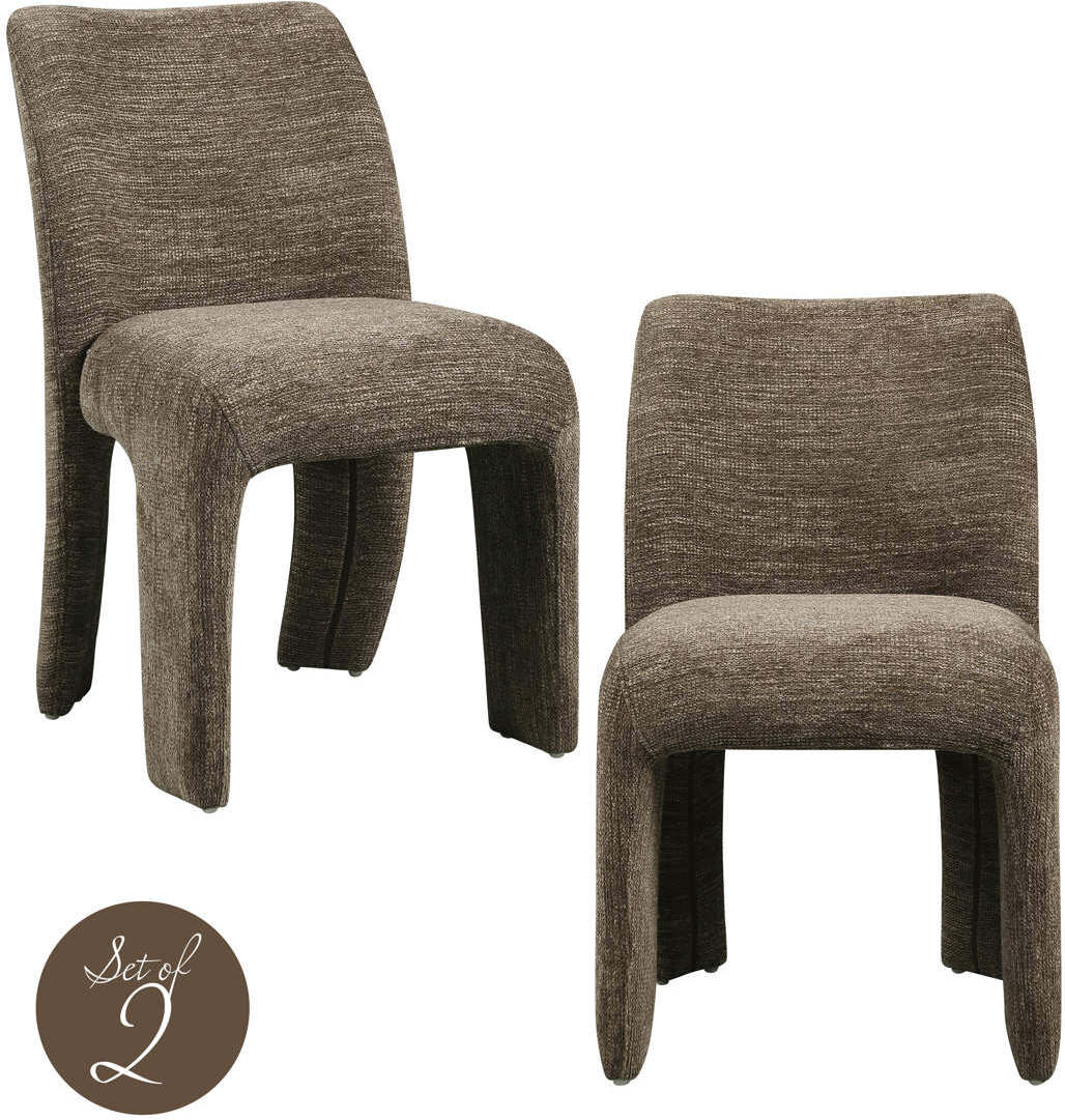 Richmond Interiors Eetkamerstoel Maya brown softweave Bruin Eetkamerstoel