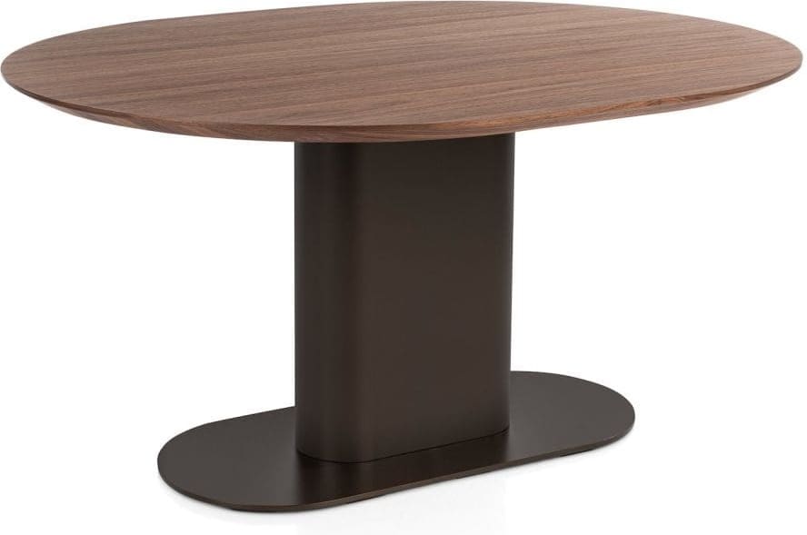 Xooon Brianza eetkamertafel 150 x 120 cm - walnoot fineer Bruin Eettafel