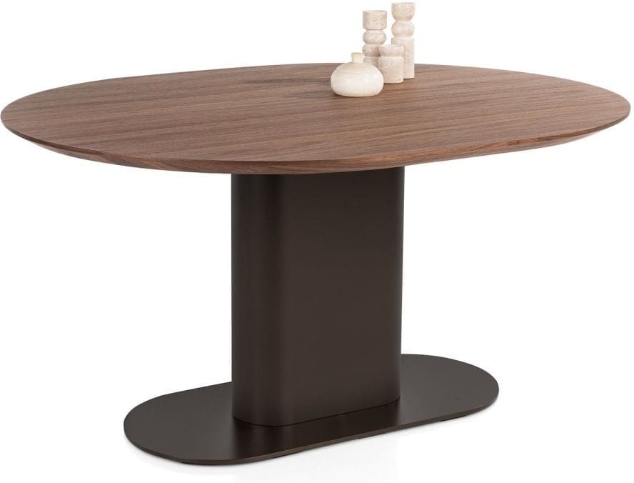 Xooon Brianza eetkamertafel 150 x 120 cm - walnoot fineer Bruin Eettafel