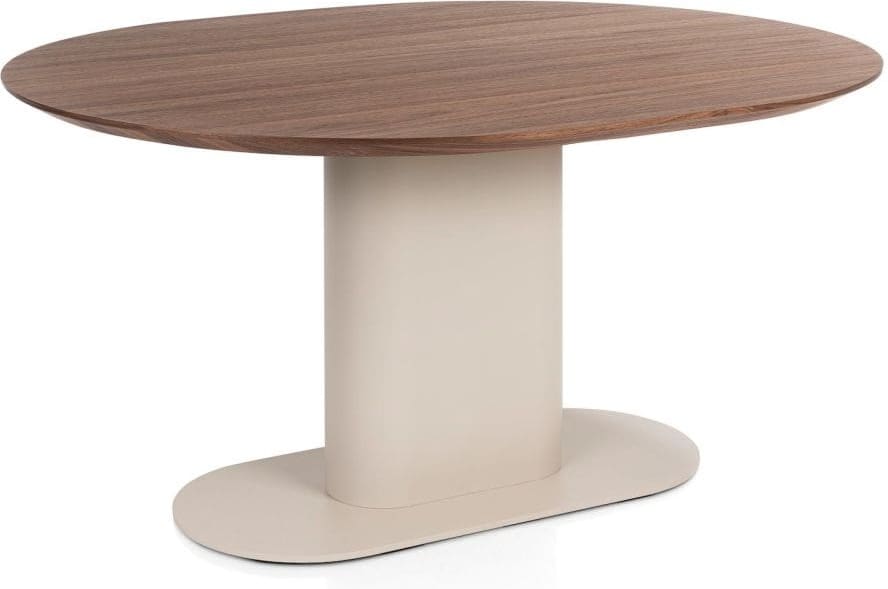 Xooon Brianza eetkamertafel 150 x 120 cm - walnoot fineer Bruin Eettafel