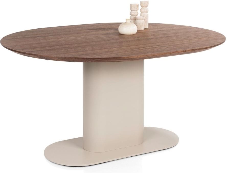 Xooon Brianza eetkamertafel 150 x 120 cm - walnoot fineer Bruin Eettafel