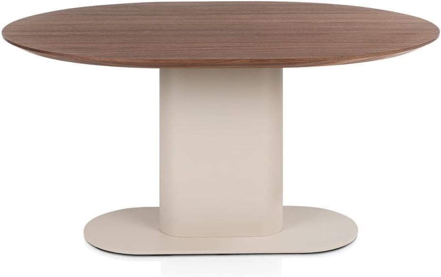Xooon Brianza eetkamertafel 150 x 120 cm - walnoot fineer Bruin Eettafel