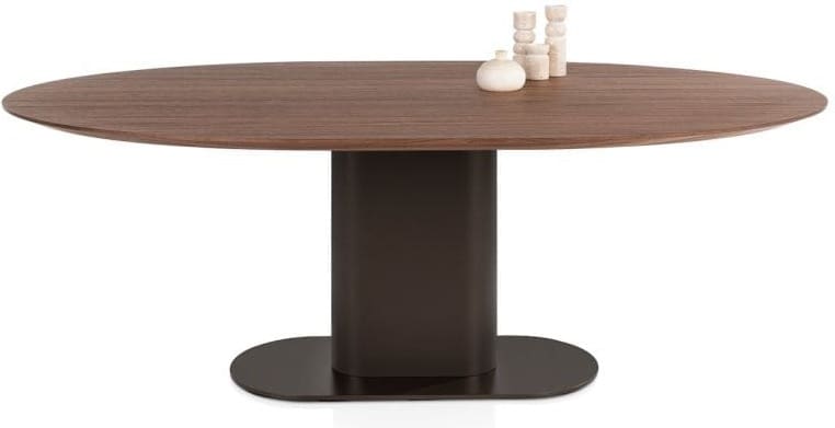 Xooon Brianza eetkamertafel 210 x 100 cm - walnoot fineer Bruin Eettafel