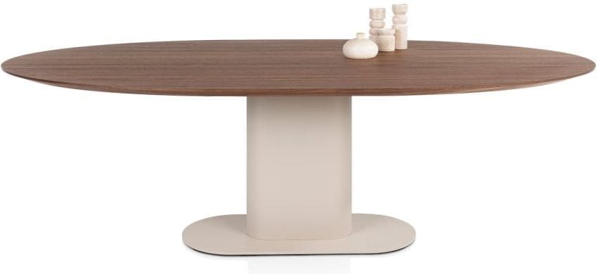 Xooon Brianza eetkamertafel 240 x 100 cm - walnoot fineer Bruin Eettafel