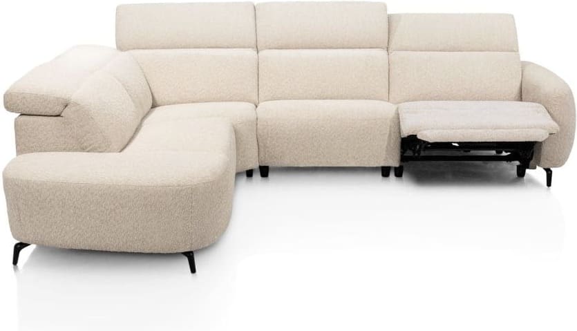 Xooon Rimini 15r/15oa/hoek/otto l Beige|Wit Bank