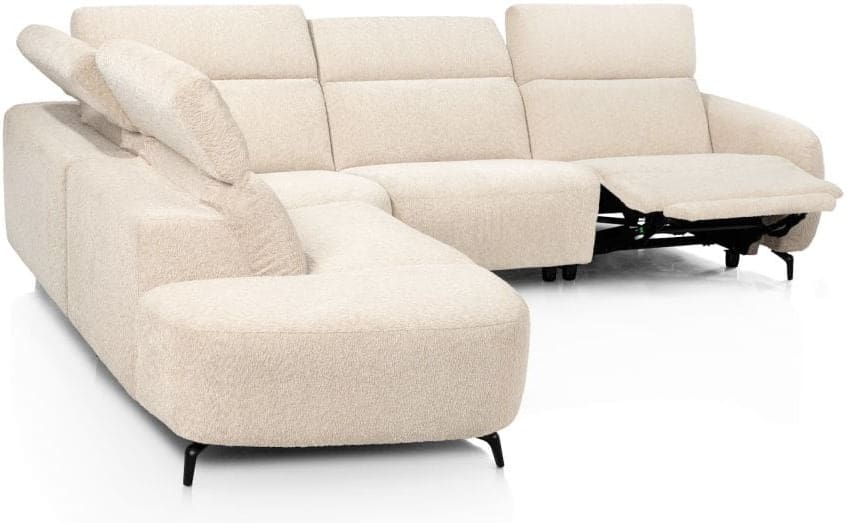Xooon Rimini 15r/15oa/hoek/otto l Beige|Wit Bank